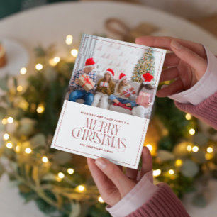 Custom Foto Minimalistisch Mercury Weihnachtskarte Einladung