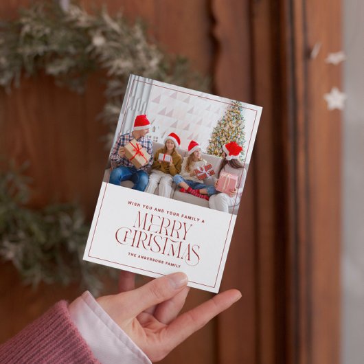 Custom Foto Minimalistisch Mercury Weihnachtskarte Einladung