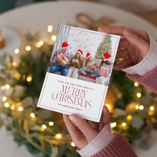 Custom Foto Minimalistisch Mercury Weihnachtskarte Einladung