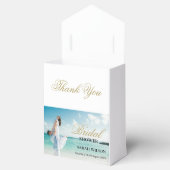 Custom Foto Modern Beach Hochzeit Geschenkschachtel (Geöffnet)