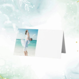 Custom Foto Modern Beach Hochzeit Platzkarte