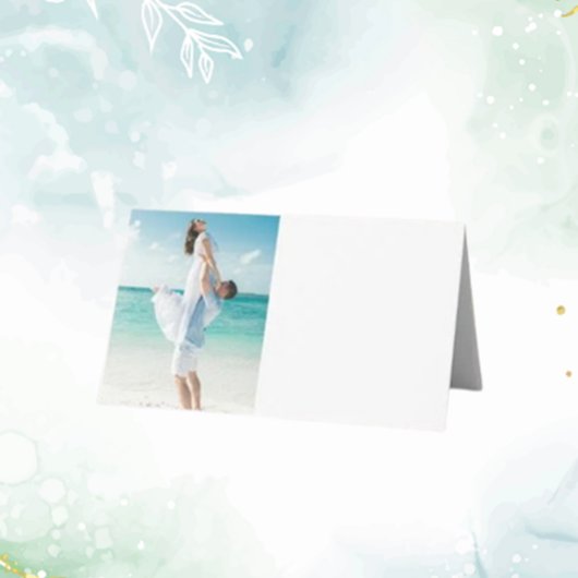 Custom Foto Modern Beach Hochzeit Platzkarte