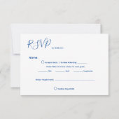Custom Foto Modern Beach Hochzeit RSVP Karte (Rückseite)