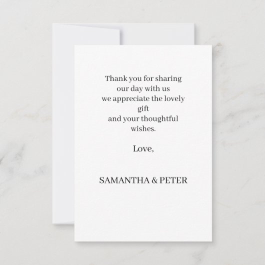 Custom Foto Modern Beach Wedding danke Ihnen Thema (Rückseite)