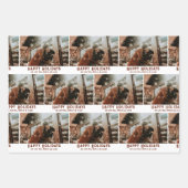 Custom Foto Modern Typografy Message Christmas Geschenkpapier Set (Vorderseite 3)