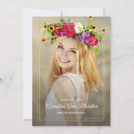 Custom Foto Moderne Blumenankündigung Abschluss Ankündigung