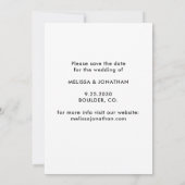 Custom Foto Moderne, einfache Elegante Haustier Ho Save The Date (Rückseite)