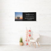 Custom Foto Moderne Elegante Hochzeit Banner (Insitu)