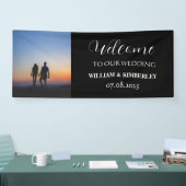 Custom Foto Moderne Elegante Hochzeit Banner (Messe)