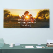 Custom Foto Moderne Elegante Hochzeit Banner (Messe)