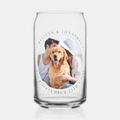 Custom Foto Moderne Elegante Hochzeit Dosenglas (Vorderseite)