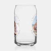 Custom Foto Moderne Elegante Hochzeit Dosenglas (Links)