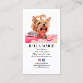 Custom Foto Moderne Pet Fotografie Social Media Visitenkarte (Rückseite)