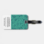 Custom Foto Monstera Tropical Leaf Muster Gepäckanhänger (Rückseite horizontal)