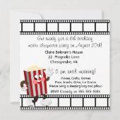 Custom Foto Movie Night Geburtstag Einladung (Rückseite)