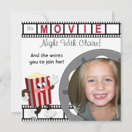 Custom Foto Movie Night Geburtstag Einladung