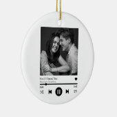 Custom Foto Music Playlist Keramik Ornament (Rechts)