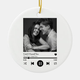 Custom Foto Music Playlist Keramik Ornament