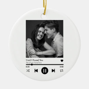 Custom Foto Music Playlist Keramik Ornament