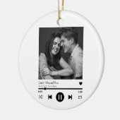 Custom Foto Music Playlist Keramik Ornament (Links)