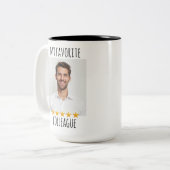 Custom Foto My Favorite Colleague 5 Star Zweifarbige Tasse (Vorderseite Links)