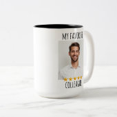 Custom Foto My Favorite Colleague 5 Star Zweifarbige Tasse (VorderseiteRechts)