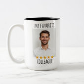 Custom Foto My Favorite Colleague 5 Star Zweifarbige Tasse (Links)