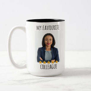 Custom Foto My Favorite Colleague 5 Star Zweifarbige Tasse