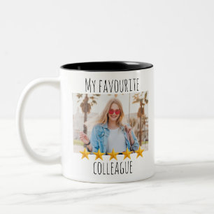 Custom Foto My Favorite Colleague 5 Star Zweifarbige Tasse