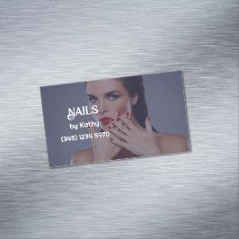 Custom Foto Nageltechniker Magnetische Visitenkarte