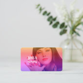 Custom Foto Nageltechniker Visitenkarte (Stehend Vorderseite)