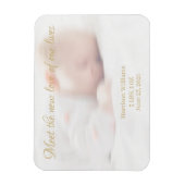 Custom Foto name Baby Birth Announction Magnet (Vertikal)