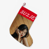 CUSTOM FOTO NAME CHRISTMAS STRUMPF KLEINER WEIHNACHTSSTRUMPF (Vorderansicht (hängend))