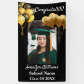 Custom Foto Name School Year Abschluss 2021 Banner (Vertikal)