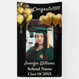 Custom Foto Name School Year Abschluss 2021 Banner
