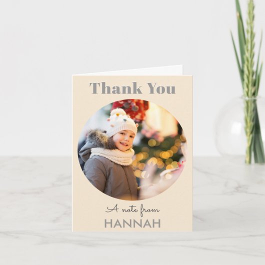 Custom Foto Name Simple Christmas Danke (Vorderseite)