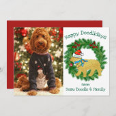 Custom Foto Naughty Christmas Goldendoodle (Vorne/Hinten)