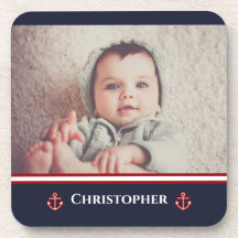 Custom Foto Nausea Navy Blue Red White