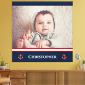 Custom Foto Nausea Navy Blue Red White Leinwanddruck (Insitu (Wohnzimmer))