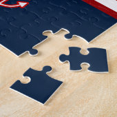 Custom Foto Nausea Navy Blue Red White Puzzle (Seite)