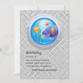 Custom Foto Nautic Porthole Geburtstag Einladung (Vorderseite)