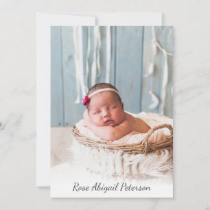 Custom Foto Neuborn Baby Girl Boy Birth Ankündigung