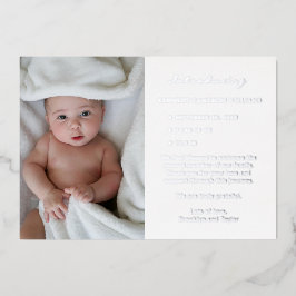 Custom Foto Neuborn Niedlich Simple Hello Baby Bir Folieneinladung