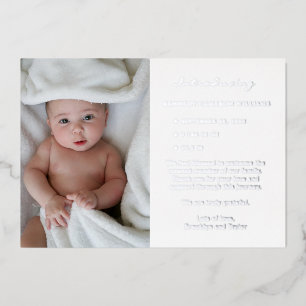 Custom Foto Neuborn Niedlich Simple Hello Baby Bir Folieneinladung