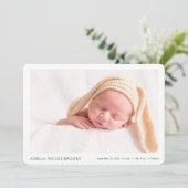 Custom Foto New Baby Boy oder Girl Birth Ankündigung (Stehend Vorderseite)