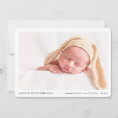 Custom Foto New Baby Boy oder Girl Birth Ankündigung (Vorderseite)