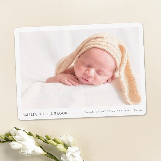 Custom Foto New Baby Boy oder Girl Birth Ankündigung