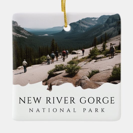 Custom Foto New River Gorge Nationalpark Keramikornament (Vorderseite)