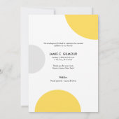 Custom Foto New Year New Beginns Yellow Baby Ankündigung (Rückseite)