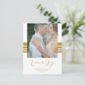 Custom Foto Newlyweds Erste Weihnachten Postkarte (Stehend Vorderseite)